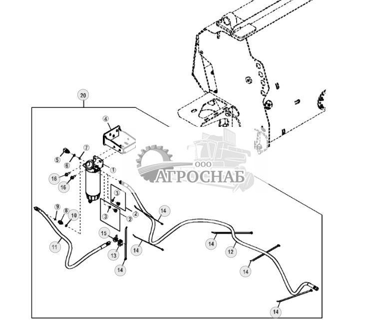 Комплект топливного фильтра для сверхтяжелого режима работы (двигатель 6090HT001) - ST719048 262.jpg